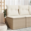Afuera Living Contemporary Synthetic Poly Rattan Garden Chair in Beige