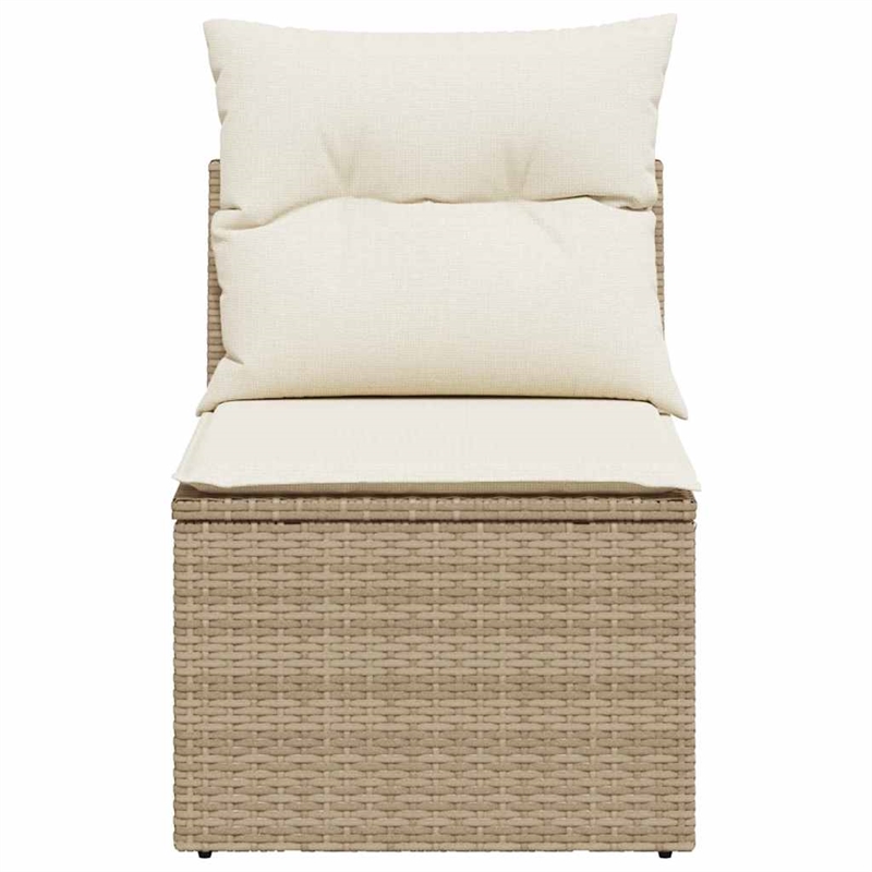 Afuera Living Contemporary Synthetic Poly Rattan Garden Chair in Beige