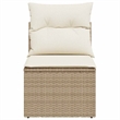 Afuera Living Contemporary Synthetic Poly Rattan Garden Chair in Beige