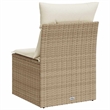 Afuera Living Contemporary Synthetic Poly Rattan Garden Chair in Beige