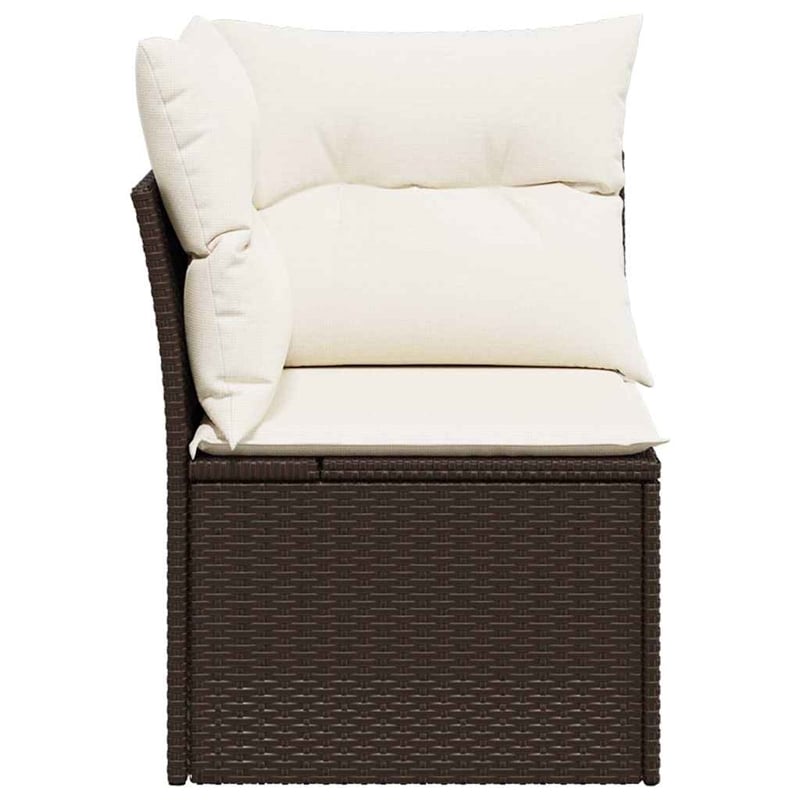 Afuera Living Garden Sofa in Brown Poly Rattan Medium Removable Covers