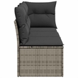 Afuera Living Poly Rattan & Polyester & Powder-Coated Steel Garden Sofa in Gray