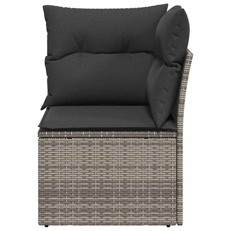 Afuera Living Single Modular PE Rattan Garden Sofa Square in Gray