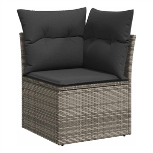Afuera Living Single Modular PE Rattan Garden Sofa Square in Gray