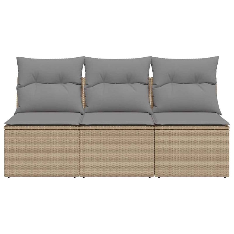Afuera Living Contemporary Garden Sofa in Beige And Light Gray