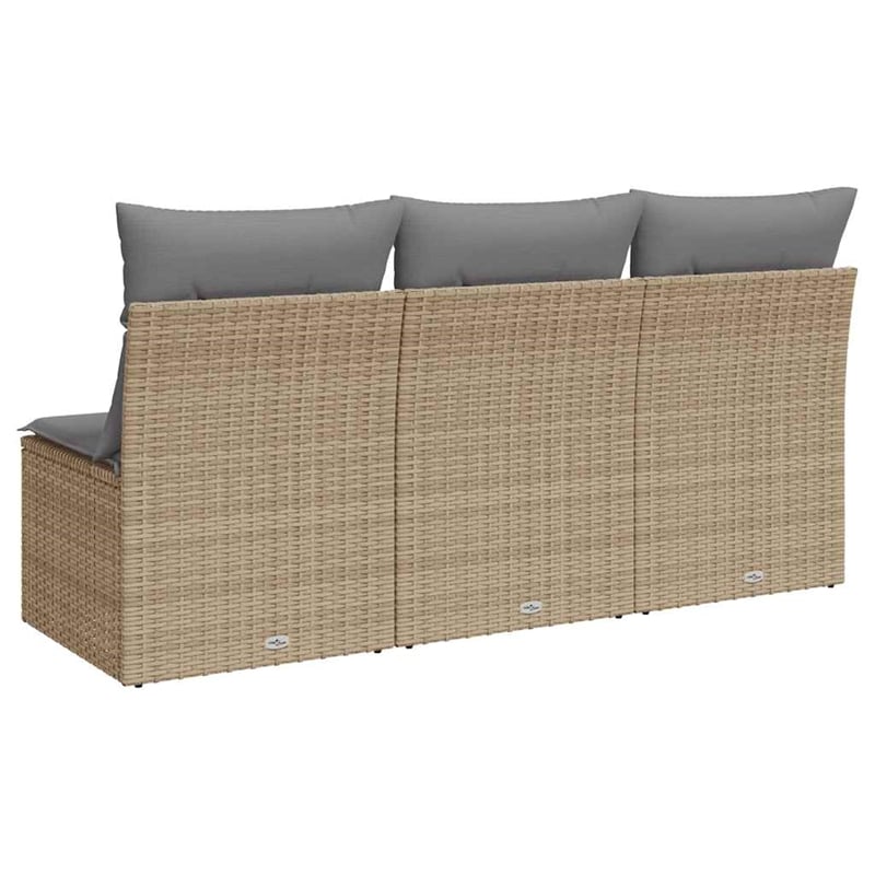 Afuera Living Contemporary Garden Sofa in Beige And Light Gray