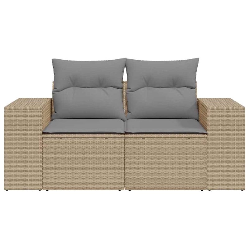 Afuera Living Contemporary Garden Sofa in Beige And Light Gray