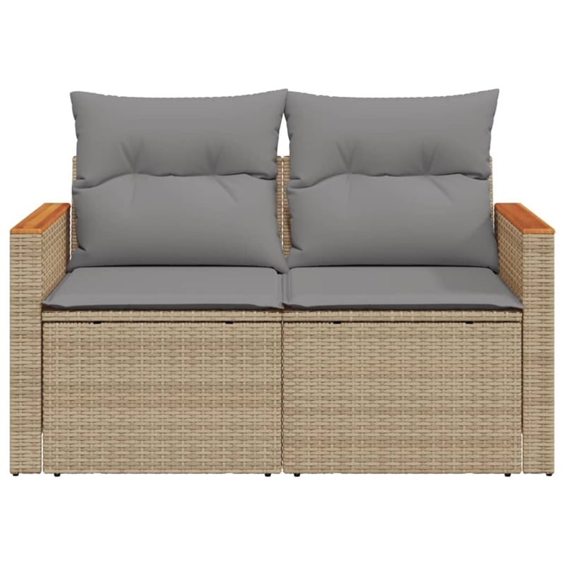 Afuera Living Contemporary Garden Sofa in Beige And Light Gray