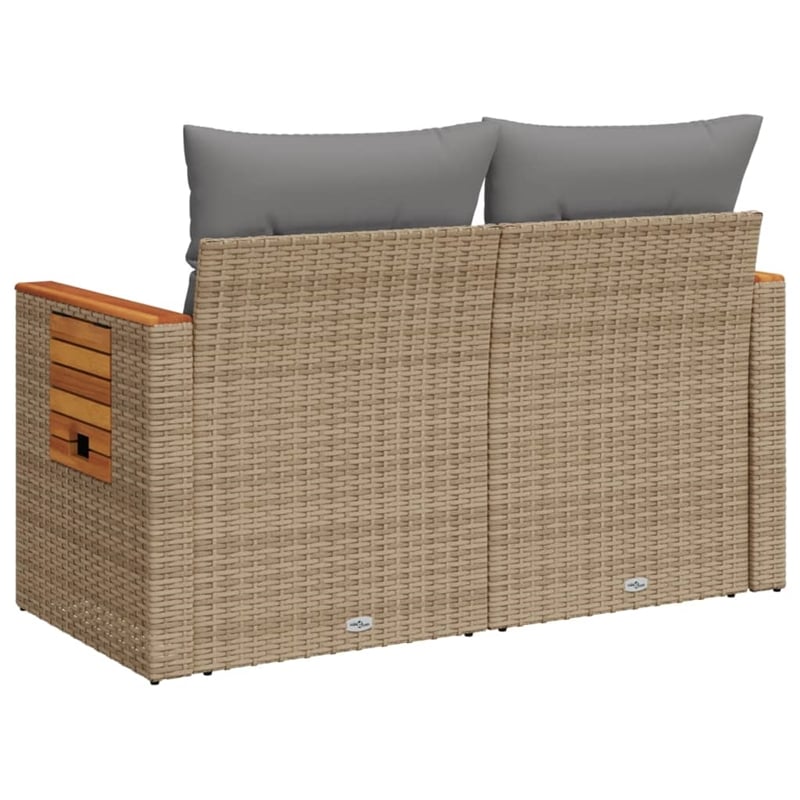 Afuera Living Contemporary Garden Sofa in Beige And Light Gray