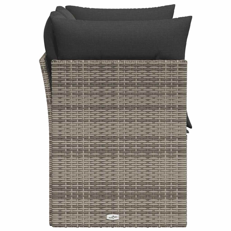 Afuera Living 2-Seater PE Rattan And Powder-Coated Steel Garden Sofa in Gray