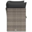 Afuera Living 2-Seater PE Rattan And Powder-Coated Steel Garden Sofa in Gray