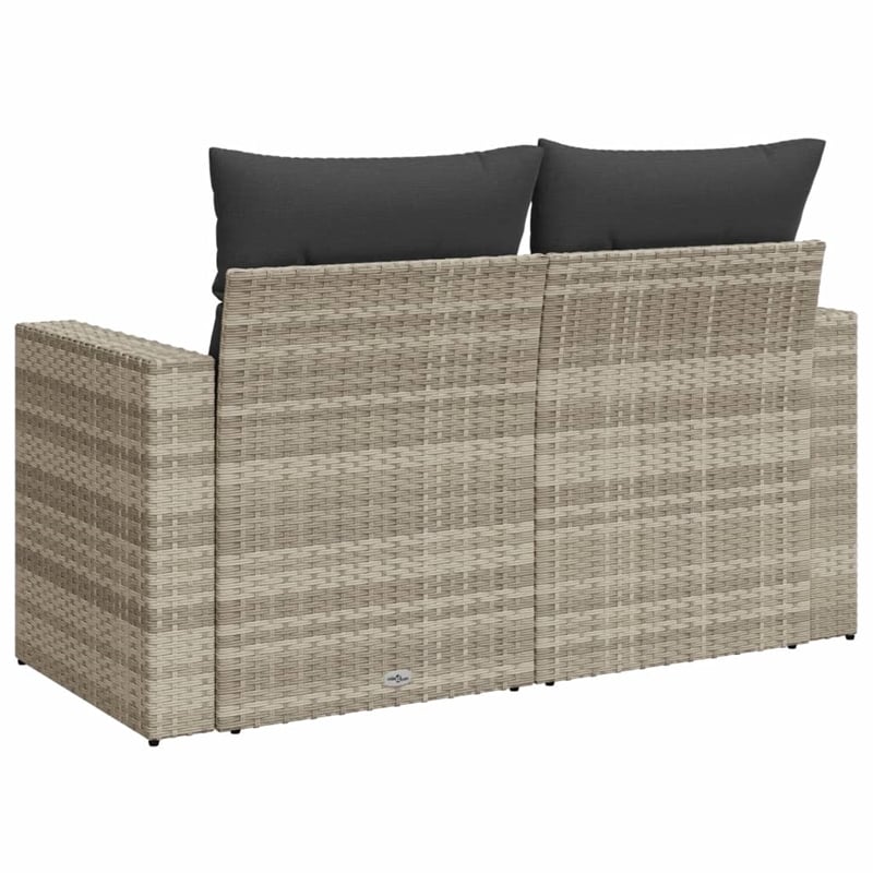 Afuera Living Contemporary Garden Sofa in Light Gray And Dark Gray