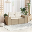Afuera Living Large Modular Poly Rattan Garden Sofa in Beige