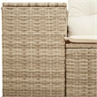 Afuera Living Large Modular Poly Rattan Garden Sofa in Beige