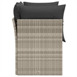 Afuera Living 2-Seater PE Rattan Garden Sofa With Adjustable Feet in Light Gray