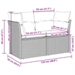 Afuera Living 2-Seater PE Rattan Garden Sofa With Adjustable Feet in Light Gray