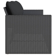 Afuera Living PE Rattan 3-Seater Removable Covers Outdoor Sofa in Black