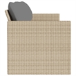 Afuera Living 3-Seater Poly Rattan And Powder-Coated Steel Garden Sofa in Beige
