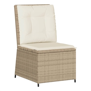 Afuera Living Contemporary Reclining Patio Sofa in Beige And Cream