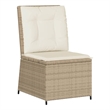 Afuera Living Contemporary Reclining Patio Sofa in Beige And Cream
