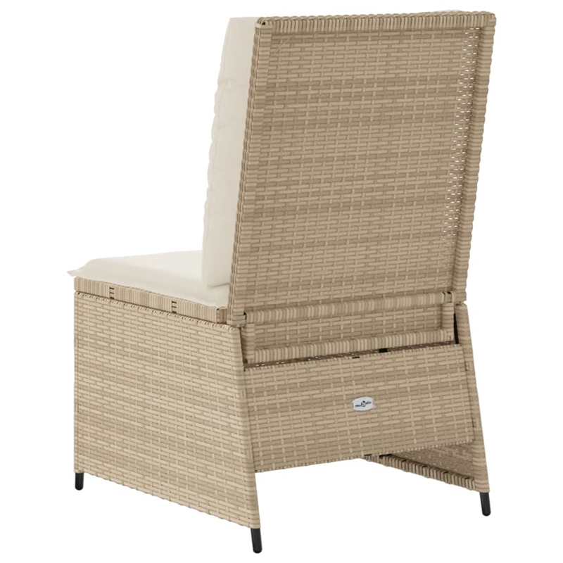 Afuera Living Contemporary Reclining Patio Sofa in Beige And Cream