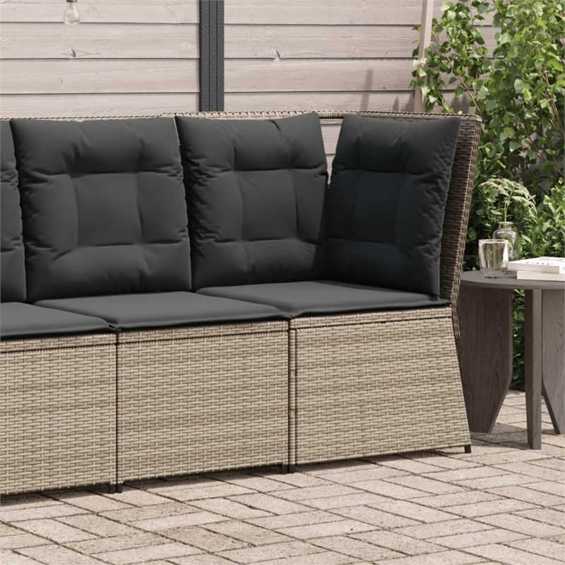 Afuera Living Standard PE Rattan Modular Garden Sofa in Gray