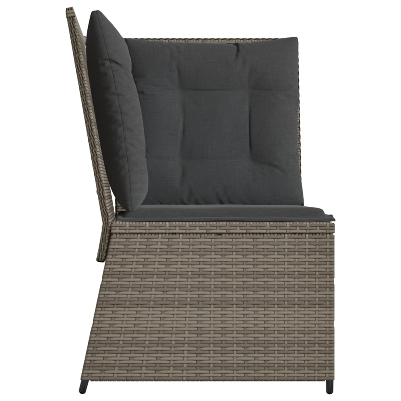 Afuera Living Standard PE Rattan Modular Garden Sofa in Gray