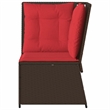 Afuera Living Medium Modular PE Rattan & Powder-Coated Steel Patio Sofa in Brown