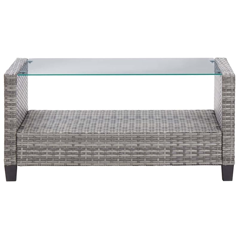 Afuera Living Contemporary 6 Piece Garden Sofa Set in Dark Gray