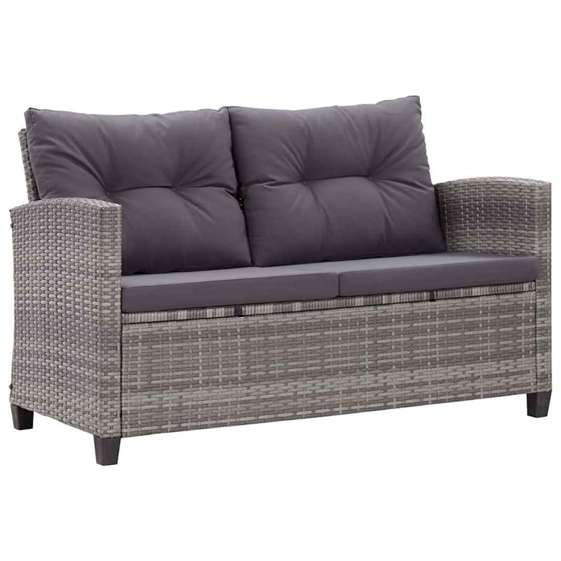 Afuera Living Contemporary 6 Piece Garden Sofa Set in Dark Gray