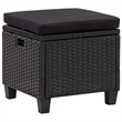 Afuera Living Contemporary Rattan 6 Piece Garden Sofa Set in Black