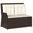 Afuera Living Medium Rattan Reclining Patio Bench With Adjustable Armrests