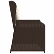 Afuera Living Medium Rattan Reclining Patio Bench With Adjustable Armrests