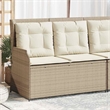Afuera Living Contemporary Reclining Patio Bench in Beige And Cream