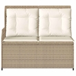 Afuera Living Contemporary Reclining Patio Bench in Beige And Cream
