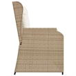 Afuera Living Contemporary Reclining Patio Bench in Beige And Cream