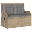 Afuera Living Contemporary Reclining Patio Bench in Beige And Light Gray