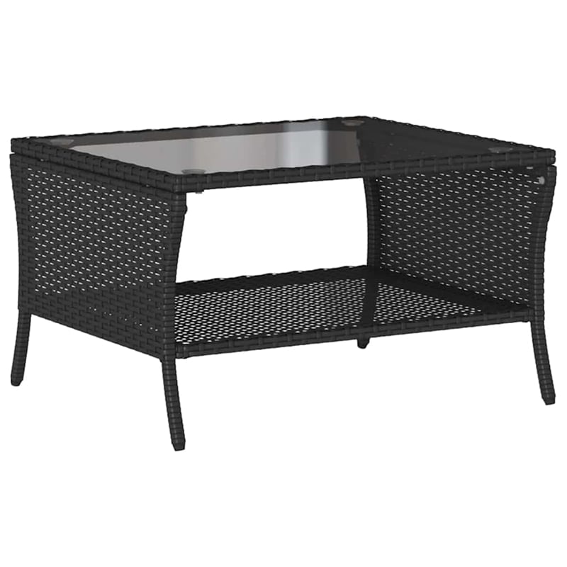 Afuera Living Medium Rattan Garden Sofa With Removable Covers in Black & Cream