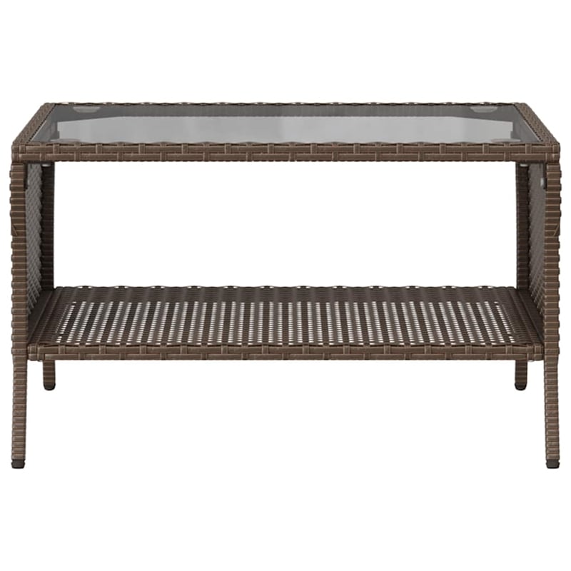 Afuera Living 2-Seater Poly Rattan Garden Sofa With Removable Covers in Brown