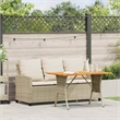 Afuera Living 3-Seater PE Rattan Garden Sofa With Removable Covers in Beige