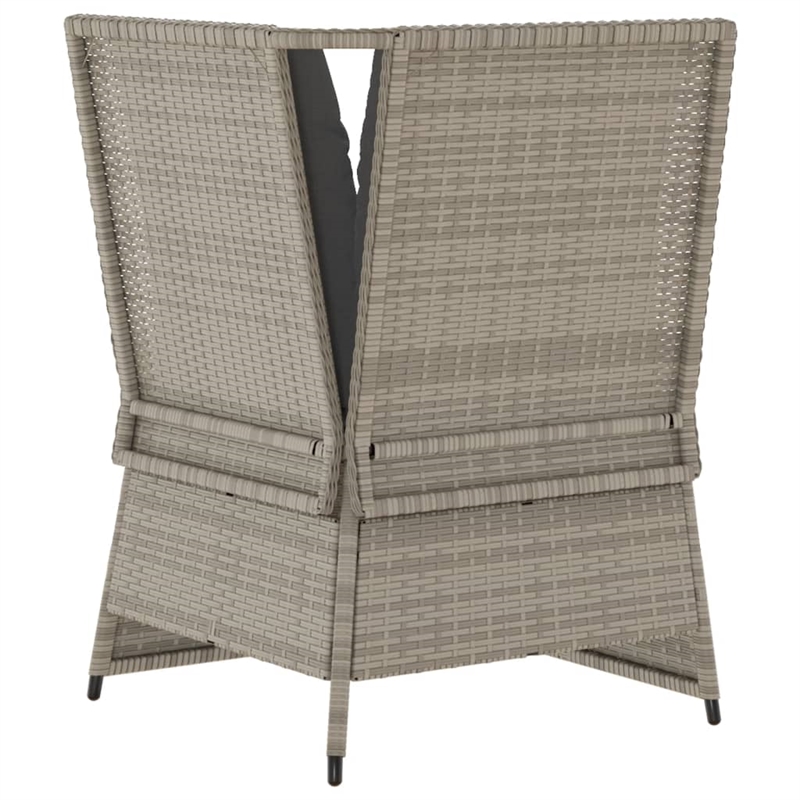 Afuera Living One Size PE Rattan Modular Garden Sofa in Light Gray