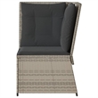 Afuera Living One Size PE Rattan Modular Garden Sofa in Light Gray