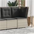 Afuera Living One Size PE Rattan Modular Garden Sofa in Light Gray