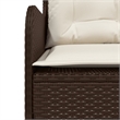 Afuera Living Poly Rattan & Powder-Coated Steel & Polyester Patio Sofa in Brown