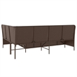 Afuera Living Poly Rattan & Powder-Coated Steel & Polyester Patio Sofa in Brown