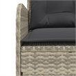Afuera Living L-Shaped Patio Sofa With Cushions in Dark Gray & Light Gray Rattan