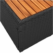 Afuera Living Contemporary Poly Rattan Garden Sofa With Cushion in Black