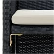 Afuera Living 2-Seater Rattan & Powder-Coated Steel & Polyester Sofa in Black