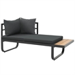 Afuera Living Set of 2 Medium Modular Aluminum Sofa Set in Anthracite