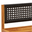Afuera Living Solid Acacia Wood Modular Garden Sofa Set in Black